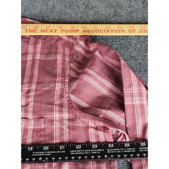 Nebraska Corn Huskers Button Up Shirt Men Sz XL Plaid Pocket Antigua Sportswear - Picture 4 of 8